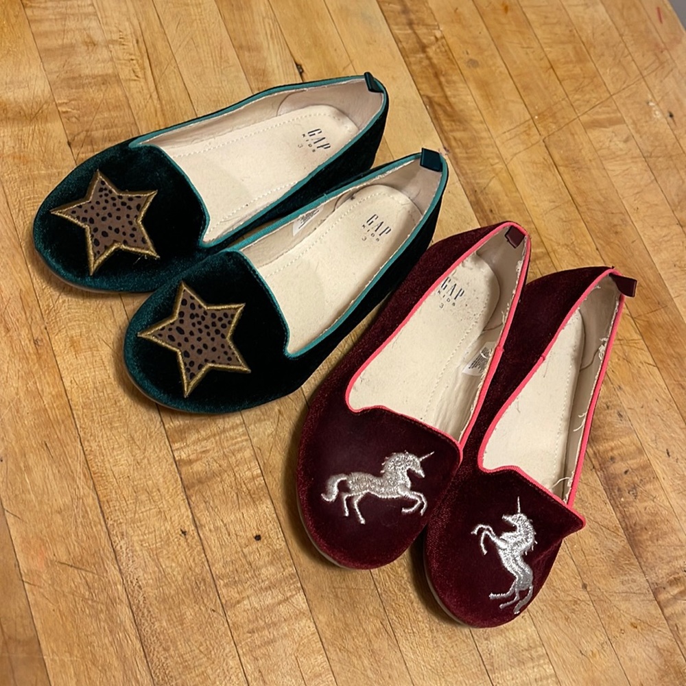Gap velvet slip on shoes